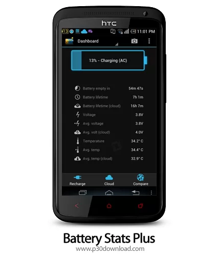 دانلودBattery Stats Plus - برنامه موبایل آنالیز باتری