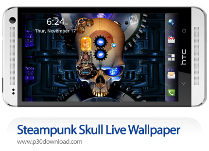 دانلود Steampunk Skull - برنامه موبایل اسکلت مکانیکی