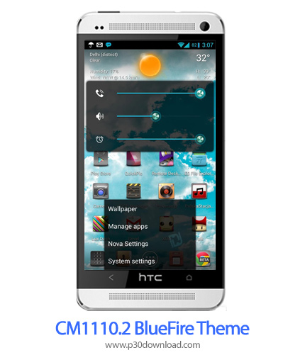 دانلود CM10.2 10.1 BlueFire - برنامه موبایل پوسته آتش آبی