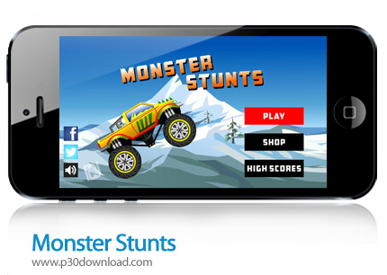 دانلود Monster Stunts - بازی موبایل پرش با ماشین های غول پیکر