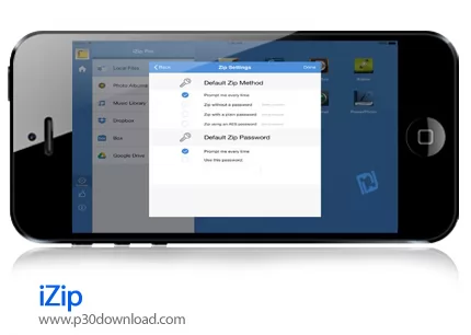 دانلود iZip+ - برنامه موبایل فایل منیجر قدرتمند