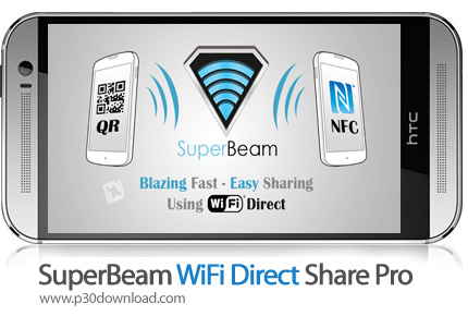 دانلود SuperBeam WiFi Direct Share Pro - برنامه موبایل به اشتراک گذاری فایل های بزرگ و حجیم