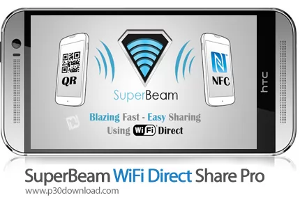 دانلود SuperBeam WiFi Direct Share Pro - برنامه موبایل به اشتراک گذاری فایل های بزرگ و حجیم