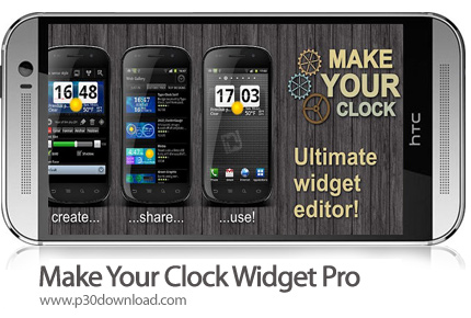 دانلود Make Your Clock Widget Pro - برنامه موبایل ساخت ویجت ساعت