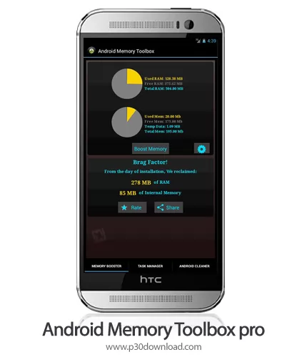 دانلود Android Memory Toolbox pro - برنامه موبایل جعبه ابزار حافظه