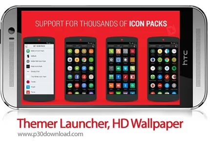 دانلود Themer: Launcher, HD Wallpaper - برنامه موبایل لانچر زیبا و جذاب