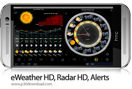 دانلود eWeather HD Radar HD Alerts v8.0.4-804 - برنامه موبایل هواشناسی