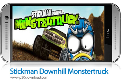 دانلود Stickman Downhill Monstertruck - بازی موبایل استیکمن کامیون سواری در سراشیبی
