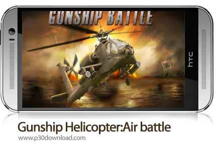 دانلود Gunship Helicopter:Air battle - بازی موبایل گانشیپ هلیکوپتر