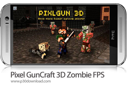 دانلود Pixel GunCraft 3D Zombie FPS - بازی موبایل جنگ افزار پیکسلی