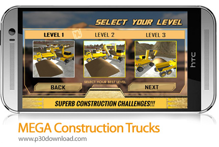 دانلود MEGA Construction Trucks - بازی موبایل ساخت و ساز با کامیون ها