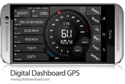 دانلود Digital Dashboard GPS v4.008 - برنامه موبایل نرم افزار محاسبه سرعت