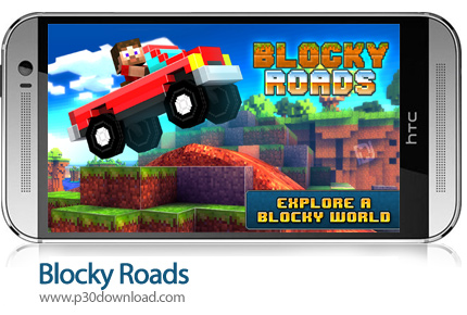 دانلود Blocky Roads v1.3.7 + Mod - بازی موبایل جاده های جورچینی