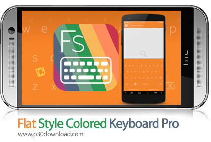 دانلود Flat Style Colored Keyboard Pro - برنامه موبایل کیبورد فلت رنگی