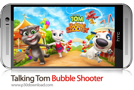 دانلود Talking Tom Bubble Shooter - بازی موبایل تام سخنگو تیرانداز