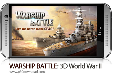 دانلود WARSHIP BATTLE: 3D World War II v3.2.8 + Mod - بازی موبایل نبرد جنگی
