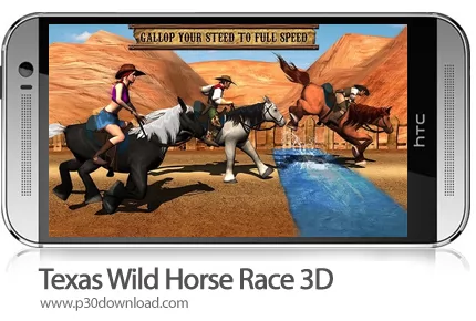 دانلود Texas Wild Horse Race 3D - بازی موبایل مسابقه اسب تگزاس