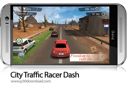 دانلود City Traffic Racer Dash - بازی موبایل ماشین سواری فوق العاده