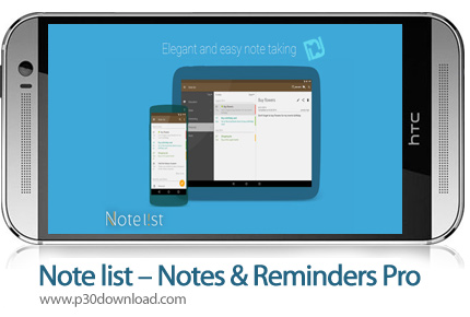 دانلود Note list - Notes & Reminders Pro v4.18 - برنامه موبایل یادداشت برداری حرفه ای
