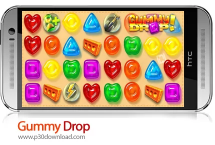 دانلود Gummy Drop v4.29.1 + Mod - بازی موبایل آب نبات های ژله ای