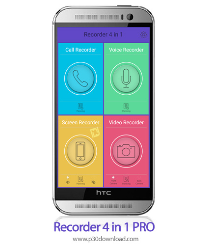 دانلود Recorder 4 in 1 PRO v2.1.0 - برنامه موبایل ضبط چندگانه