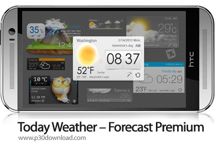 دانلود Today Weather - Forecast Premium v1.5.1-13.160421 - برنامه موبایل پیش بینی دقیق و ساده آب و ه