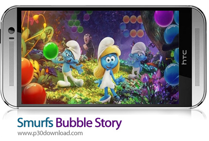 دانلود Smurfs Bubble Story v3.04.010002 + Mod - بازی موبایل حباب های رنگی اسمورف ها
