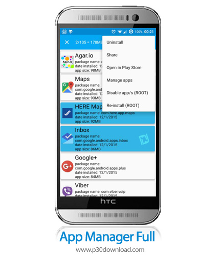 دانلود App Manager Full v5.52 - برنامه موبایل مدیریت حرفه ای و پر امکانات برنامه های اندروید