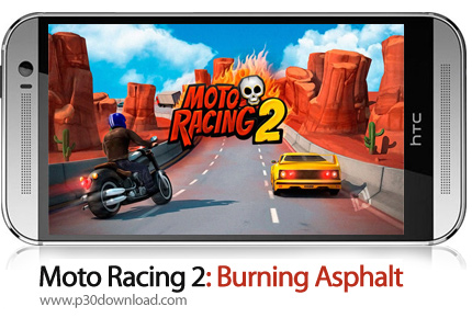 دانلود Moto Racing 2: Burning Asphalt v1.111 + Mod - بازی موبایل موتور سواری
