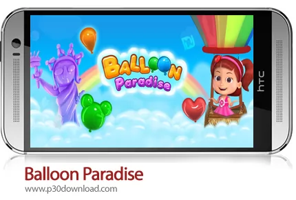 دانلود Balloon Paradise - Free Match 3 Puzzle Game v4.0.6 + Mod - بازی موبایل بهشت بالون ها