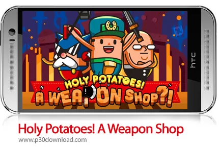 دانلود Holy Potatoes! A Weapon Shop v1.0.7 + Mod - بازی موبایل شبیه ساز فروشگاه اسلحه