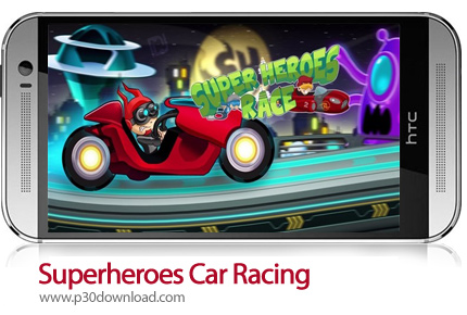 دانلود Superheroes Car Racing v3.4 + Mod - بازی موبایل مسابقات اتومبیلرانی ابر قهرمانان