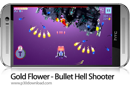دانلود Gold Flower - Bullet Hell Shooter v2.0.0 + Mod - بازی موبایل جنگنده