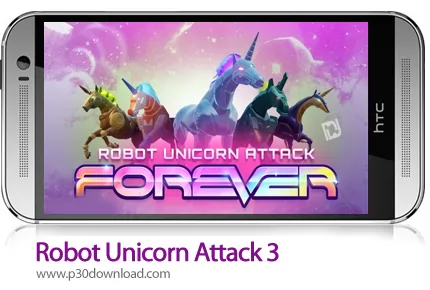 دانلود Robot Unicorn Attack 3 v1.1.2 + Mod - بازی موبایل حمله ربات تکشاخ 3