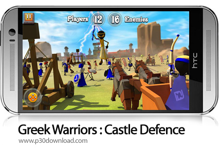 دانلود Greek Warriors : Castle Defence v4.9 + Mod - بازی موبایل دفاع از قلعه