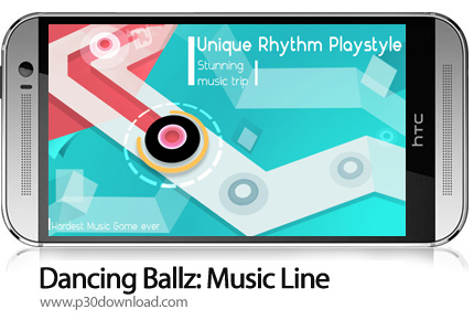 دانلود Dancing Ballz: Music Line v2.1.3 + Mod - بازی موبایل توپ رقصنده