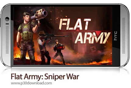 دانلود  Flat Army: Sniper War v3.8.1 + Mod - بازی موبایل ارتش تخت