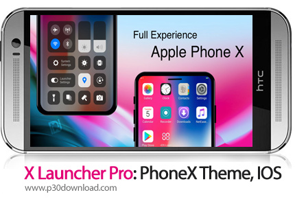 دانلود X Launcher Pro: PhoneX Theme, IOS Control Center v3.2.0 - برنامه موبایل شبیه ساز لانچر آیفون 