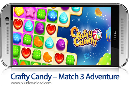 دانلود Crafty Candy - Match 3 Adventure v2.9.0 + Mod - بازی موبایل آب نبات خوشمزه