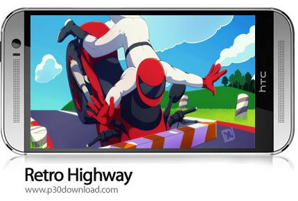 دانلود Retro Highway v1.0.44 + Mod - بازی موبایل موتورسواری در بزرگراه