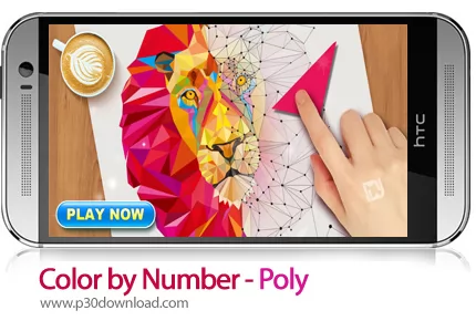 دانلود Color by Number - Poly v4.6 + Mod - بازی موبایل اشکال چند وجهی