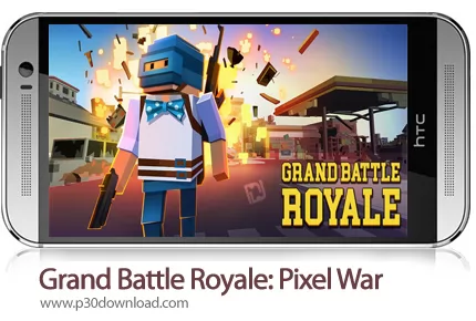 دانلود Grand Battle Royale: Pixel War v3.4.7 + Mod - بازی موبایل جنگ بزرگ سلطنتی