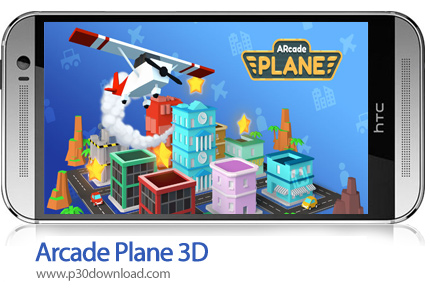 دانلود Arcade Plane 3D v0.1.1 + Mod - بازی موبایل پرواز سه بعدی هواپیما