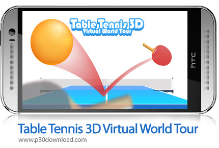 دانلود Table Tennis 3D Virtual World Tour Ping Pong Pro v1.2.3 + Mod - بازی موبایل پینگ پونگ
