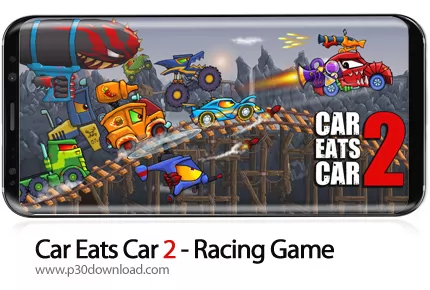 دانلود Car Eats Car 2 - Racing Game v2.0 b74 + Mod - بازی موبایل مسابقه ماشین ها 2