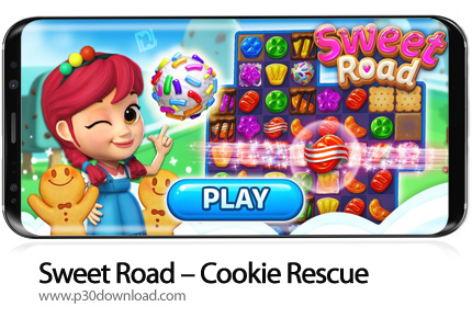 دانلود Sweet Road - Cookie Rescue v6.8.1 + Mod - بازی موبایل راه شکلاتی