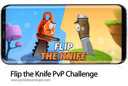 دانلود Flip the Knife PvP Challenge v1.0.56 + Mod - بازی موبایل چالش پرتاب چاقو