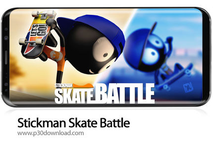 دانلود Stickman Skate Battle v2.3.3 - بازی موبایل مسابقه اسکیت آدمک ها