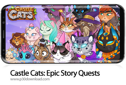 دانلود Castle Cats: Epic Story Quests v2.18.1 + Mod - بازی موبایل گربه های قلعه