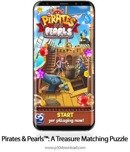 دانلود Pirates & Pearls™: A Treasure Matching Puzzle v1.12.1504 + Mod - بازی موبایل دزدان دریایی و م